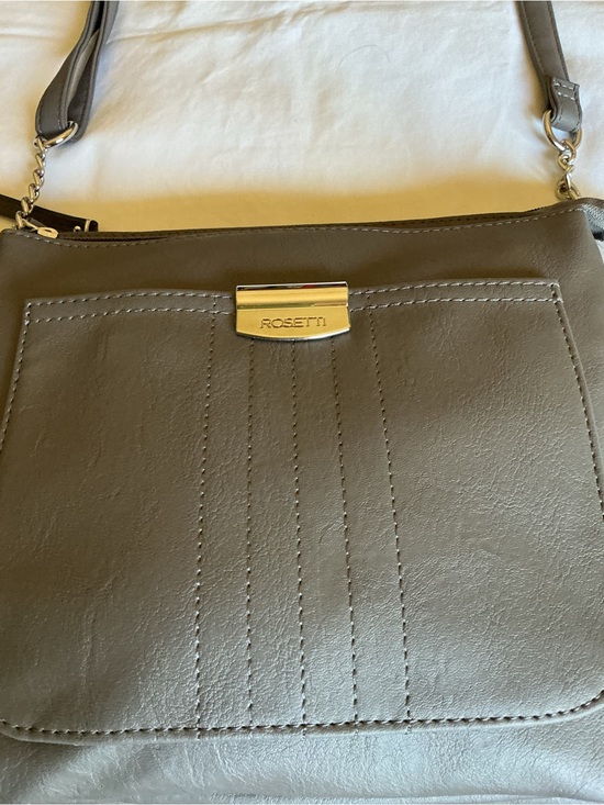 Rosetti Handbags - Rosetti Gray Crossbody with Silver Hardware